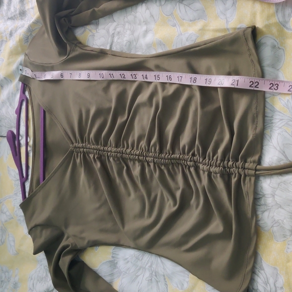 BlackMilk Matte Moss Strung Up Long Sleeve Top - Picture 5 of 6